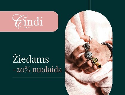 20% NUOLAIDA žiedams