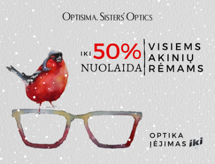 Visiems akinių rėmeliams nuo 20% iki 50% nuolaida!