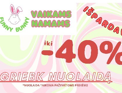 Žiemos IŠPARDAVIMAS NET IKI 40% PIGIAU.