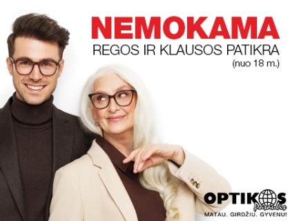 Nemokama regos ir klausos patikra (nuo 18 m.)