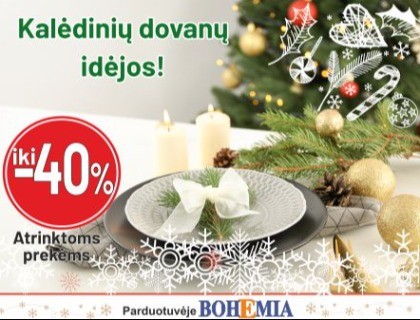 Kalėdinėms dekoracijoms ir dovanoms iki 40%