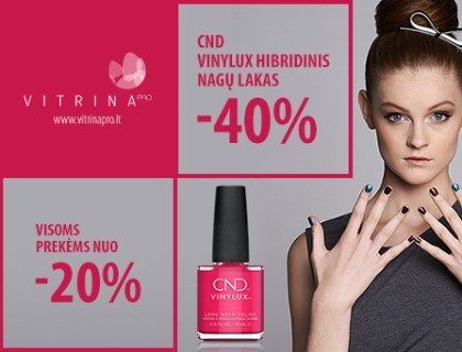 VITRINAPRO nuolaidos VISOMS prekėms -20% iki -50%