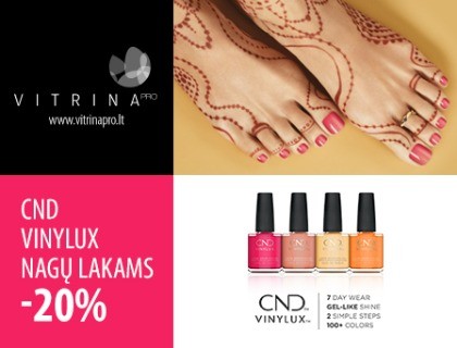 CND Vinylux hibridiniam nagų lakui -20% / VITRINAPRO